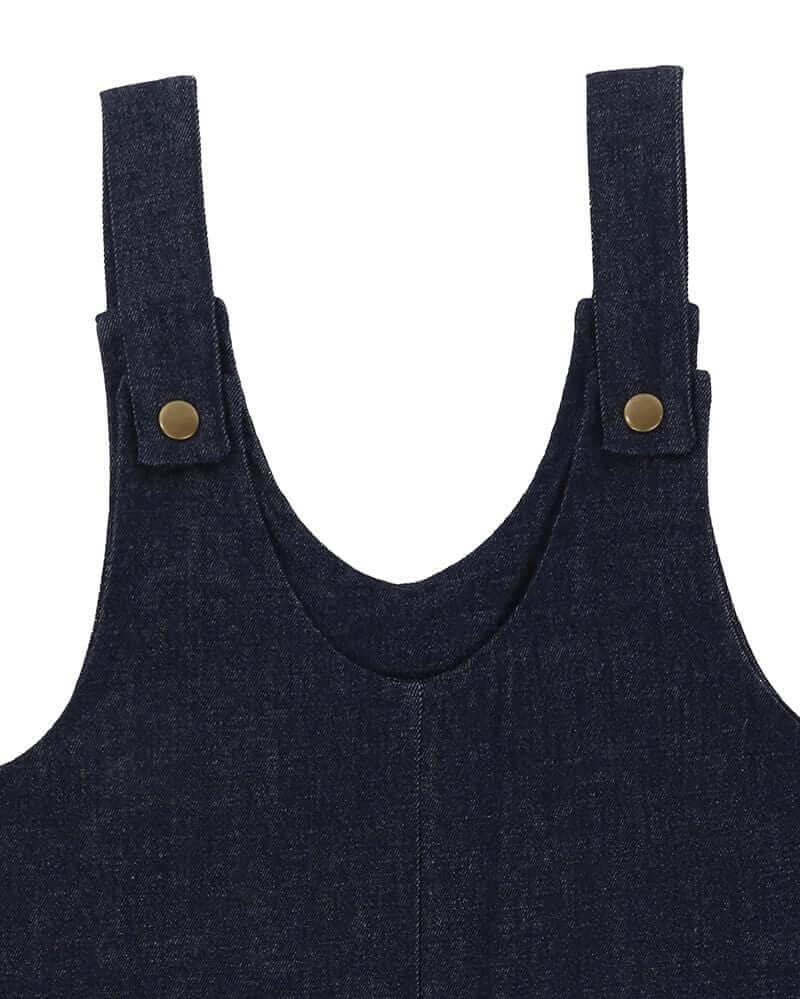 organic cotton Navy Denim Pinafore Dress - image 3