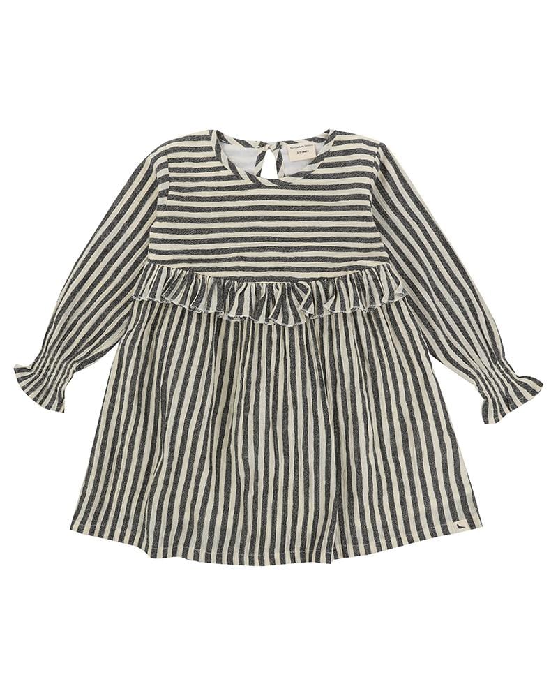 organic cotton Beige Stripe Print Dress - image 2