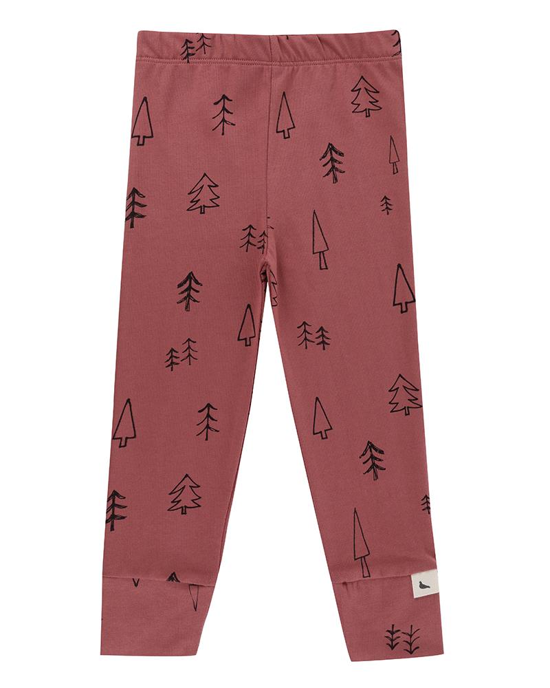 organic cotton Red Forest Print Leggings - image 1