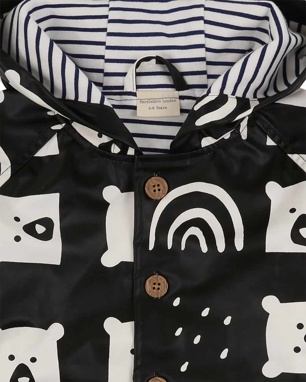 Gender-neutral organic kids raincoat