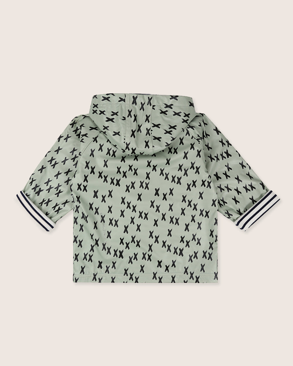 Green Kisses Print Hooded Raincoat - image 5