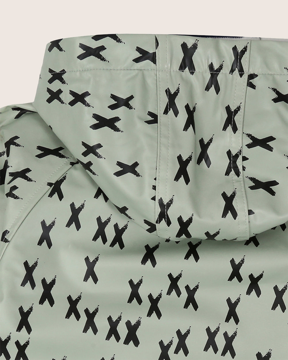 Green Kisses Print Hooded Raincoat - image 3