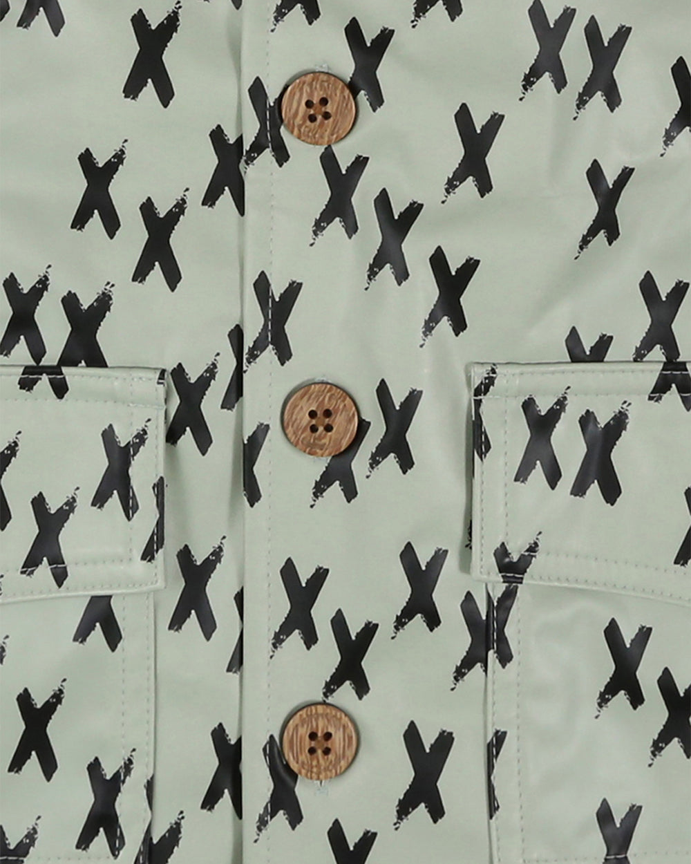 Green Kisses Print Hooded Raincoat - image 4