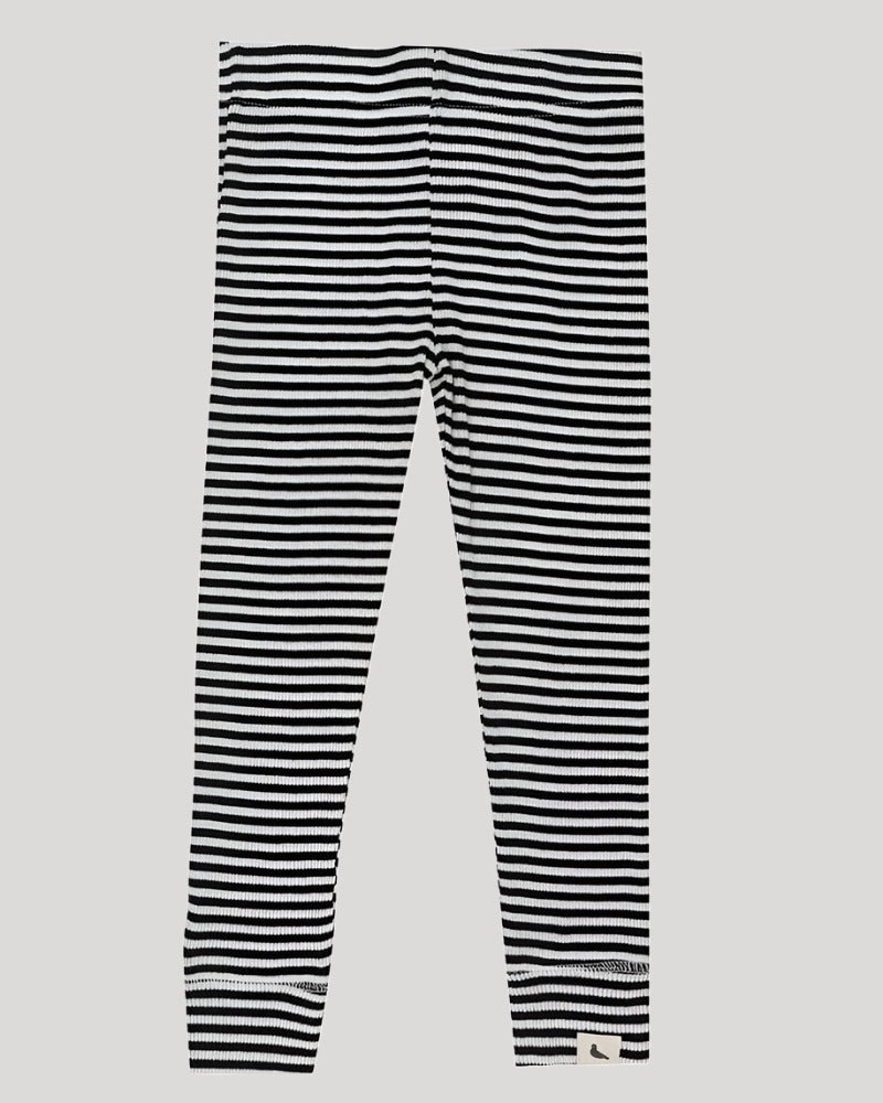 Multicolour Stripe Print Rib Leggings - image 1