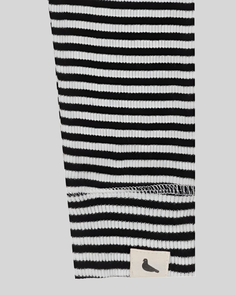 Multicolour Stripe Print Rib Leggings - image 2