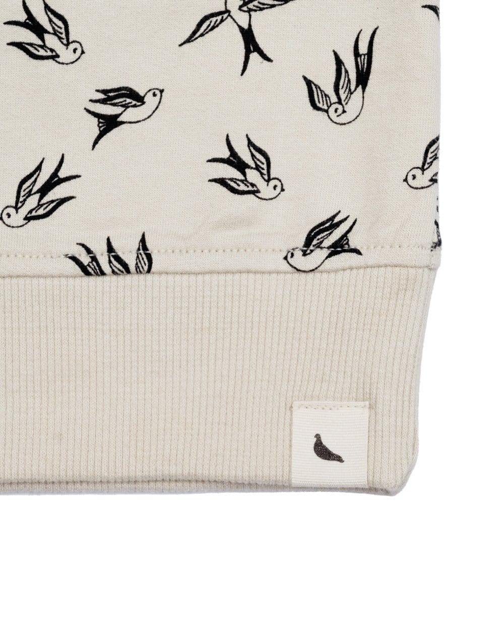 organic cotton Harper Beige Swallow Print Sweatshirt - image 4