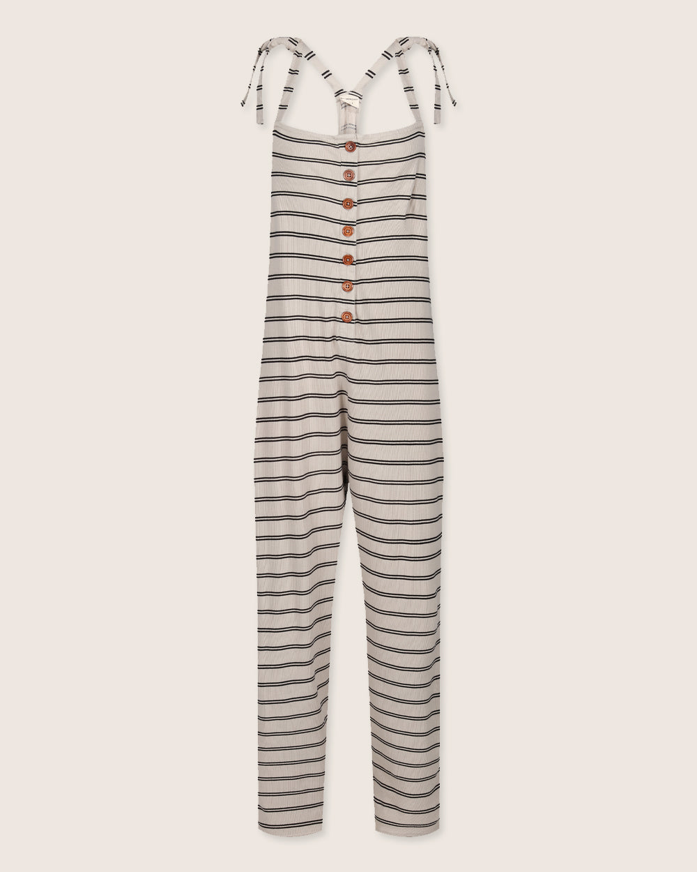 Organic cotton stripe ladies dungarees
