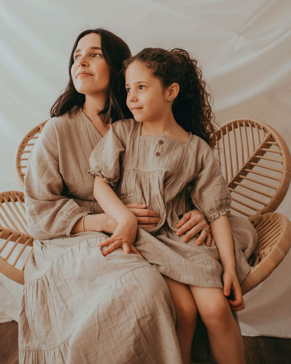 organic cotton Ella Beige Maxi Dress - image 3