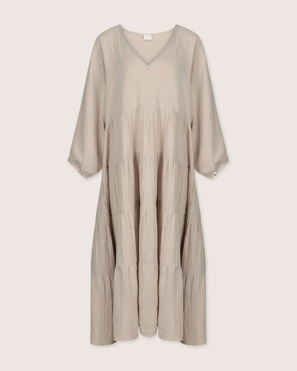 organic cotton Ella Beige Maxi Dress - image 2