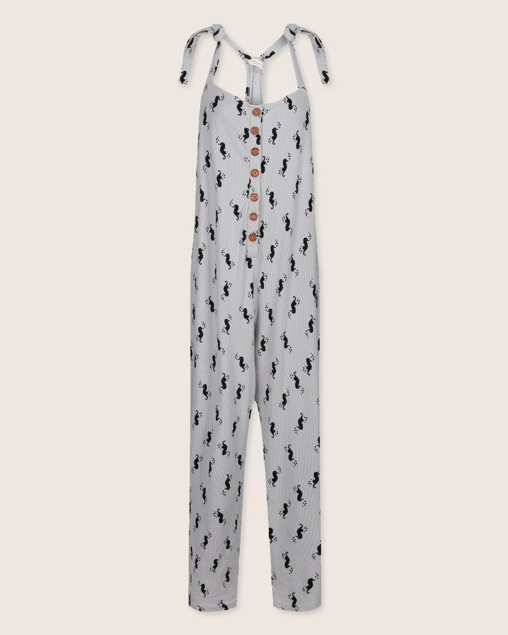 Organic cotton rib grey dungarees