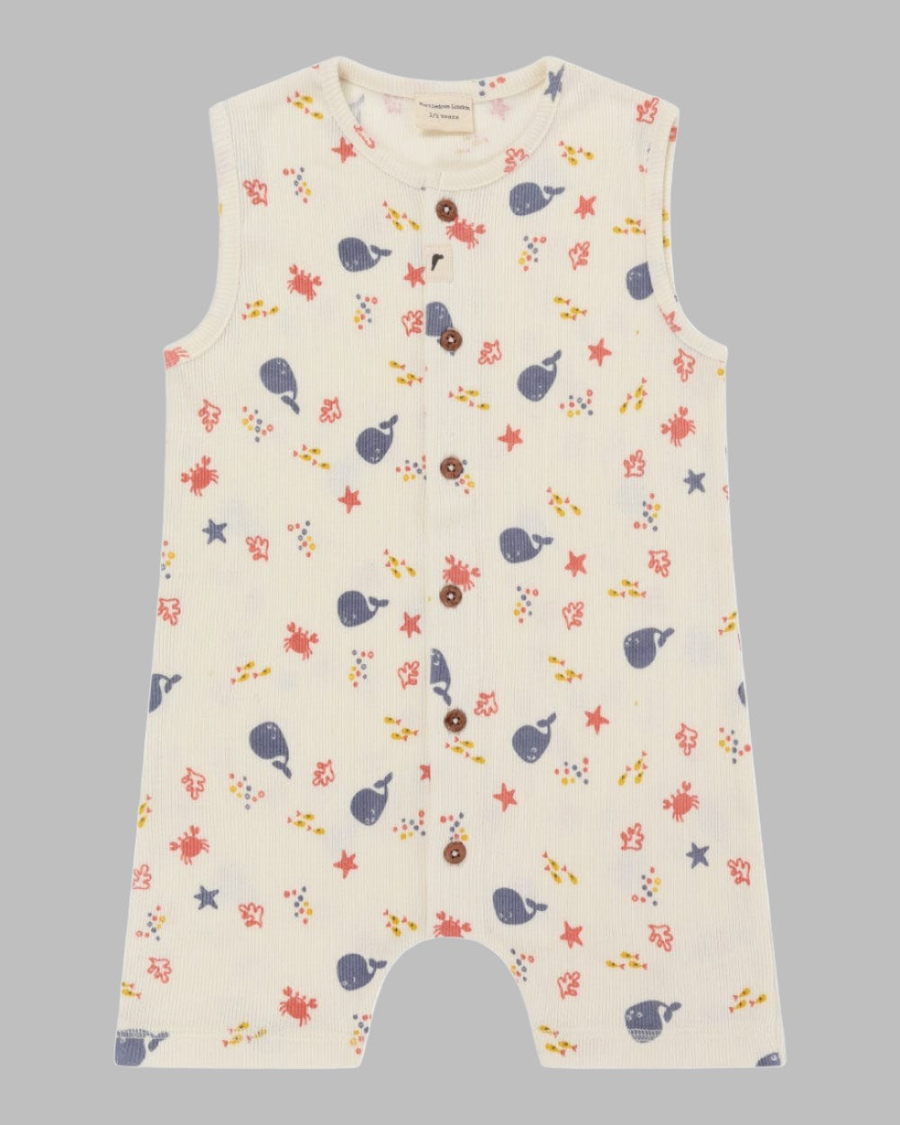 Cream Seaside Print Playsuit - image 1