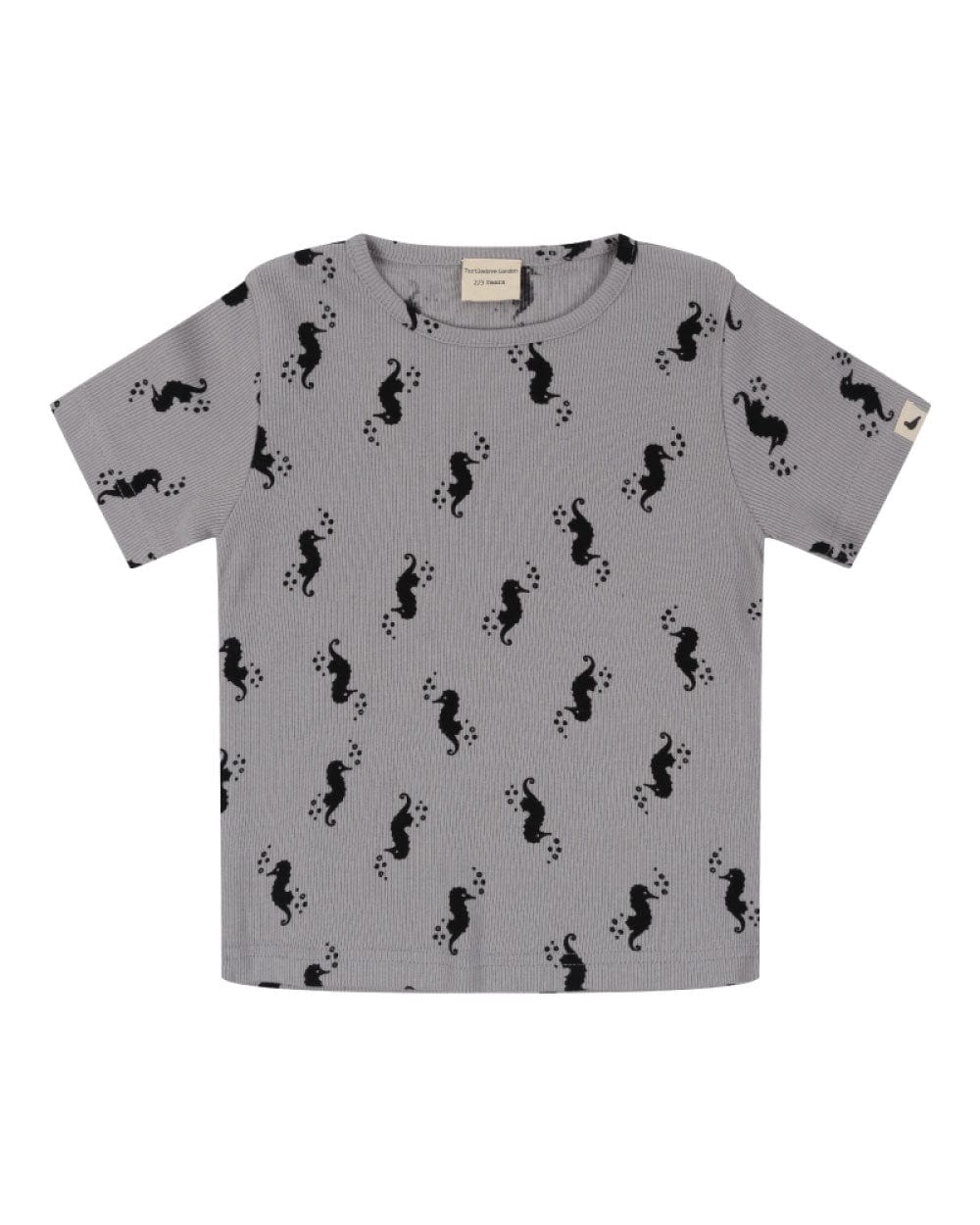 organic cotton Grey Seahorse Print T-Shirt & Short Set - image 2