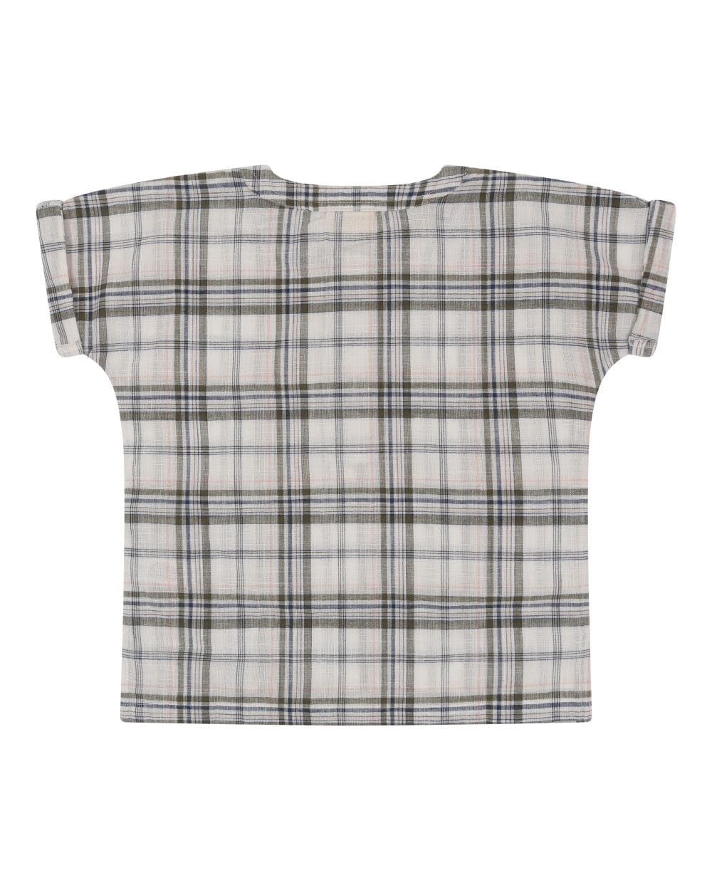 Multicolour Check Print Mandarin Collar Shirt - image 4