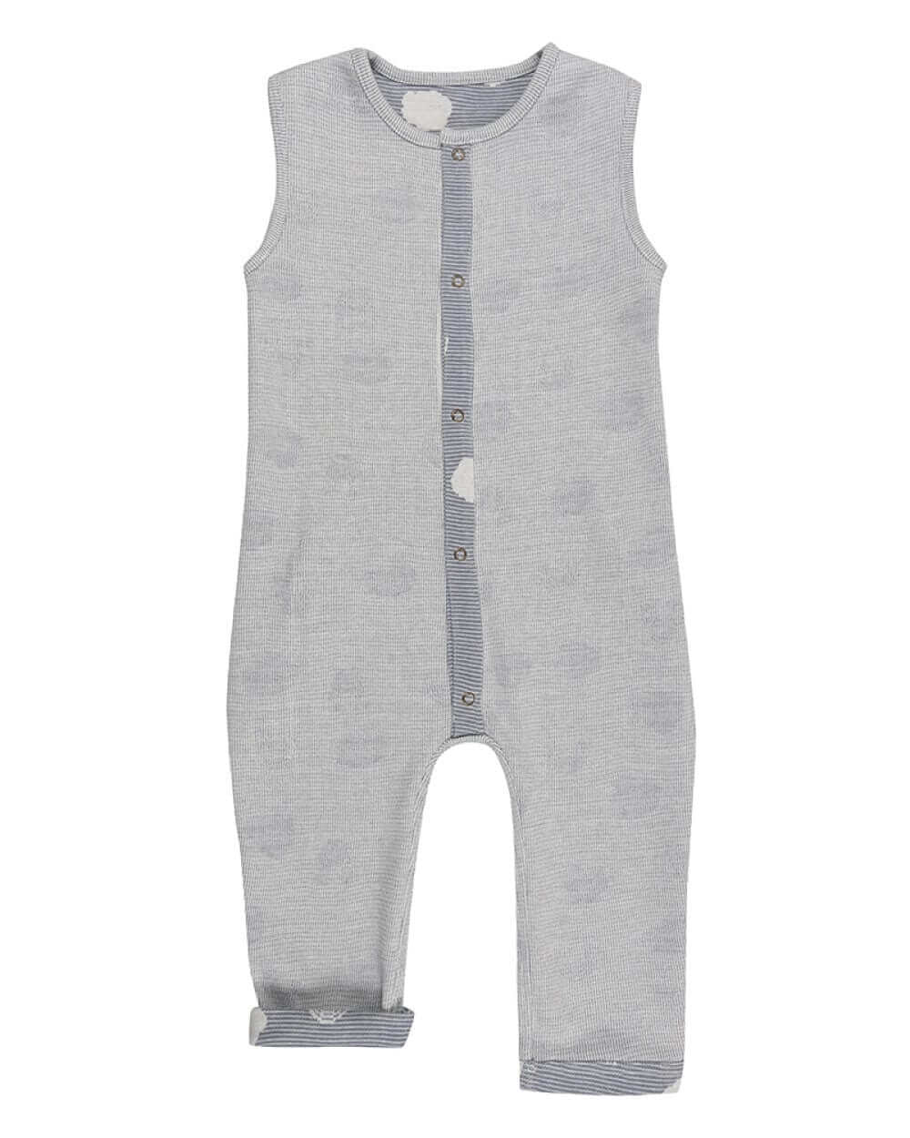 organic cotton Grey Cloud Print Reversible Jumpsuit - image 2