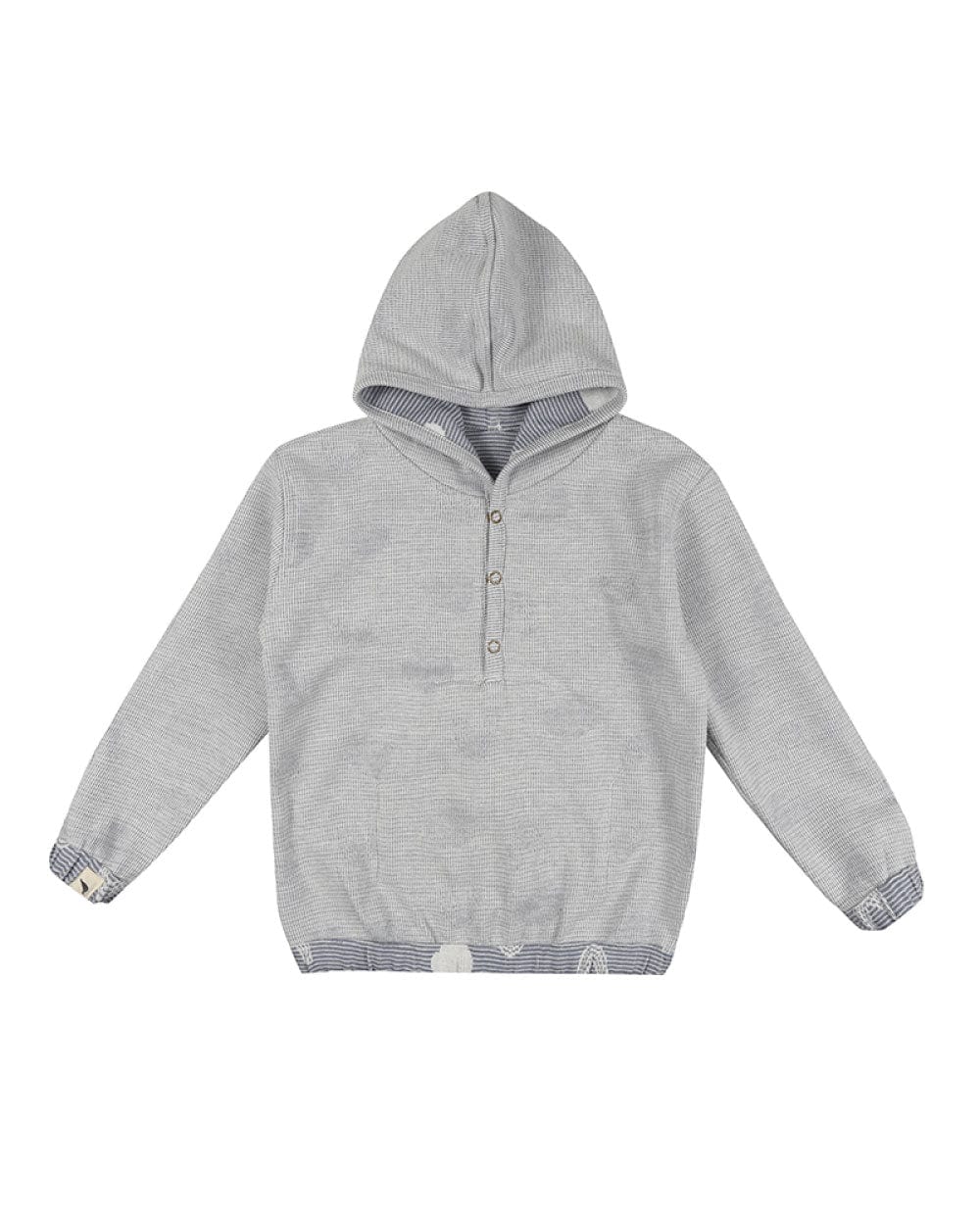 Grey Cloud Print Reversible Hoodie - image 3