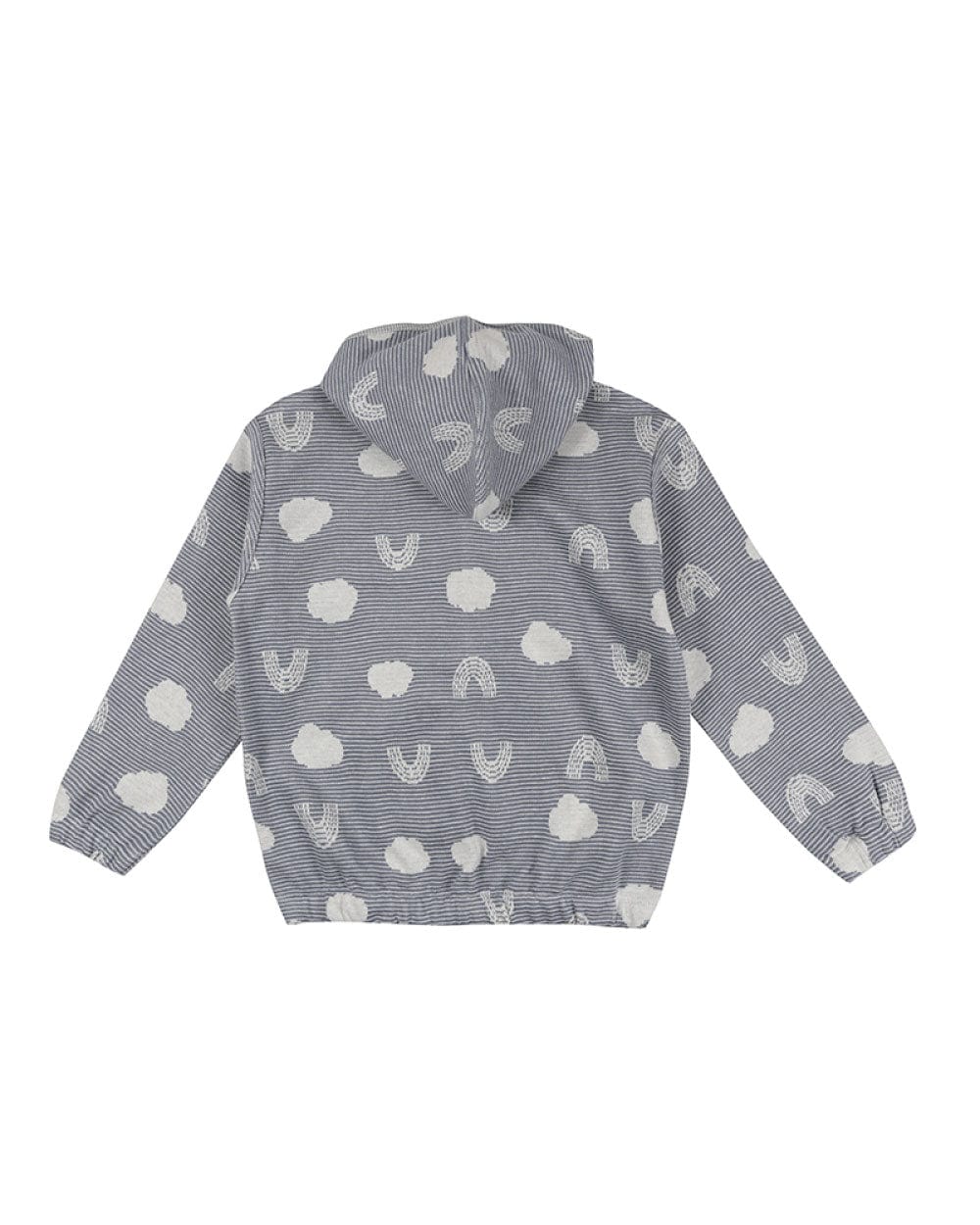 Grey Cloud Print Reversible Hoodie - image 4
