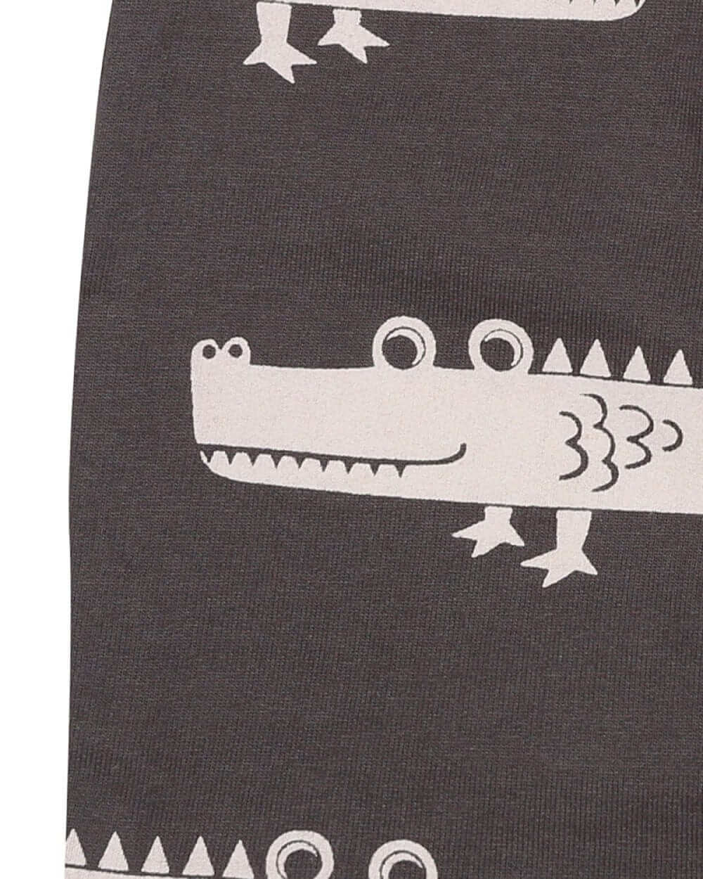 organic cotton Grey Crocodile Print Shorts - image 3