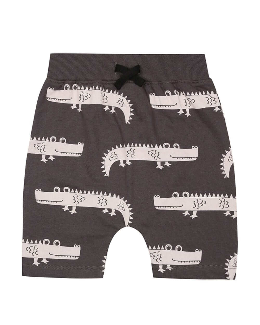 organic cotton Grey Crocodile Print Shorts - image 2