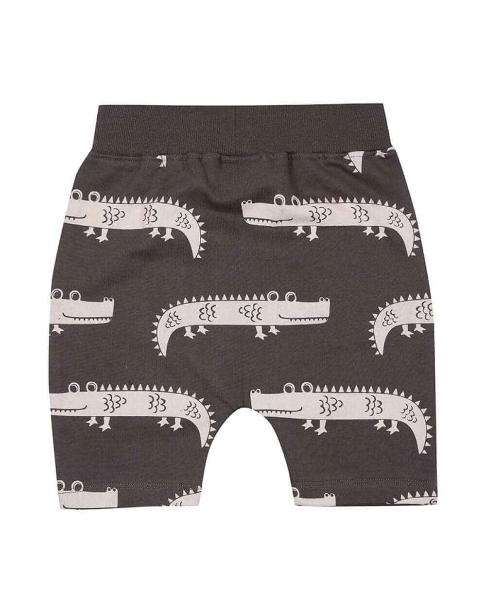 organic cotton Grey Crocodile Print Shorts - image 5