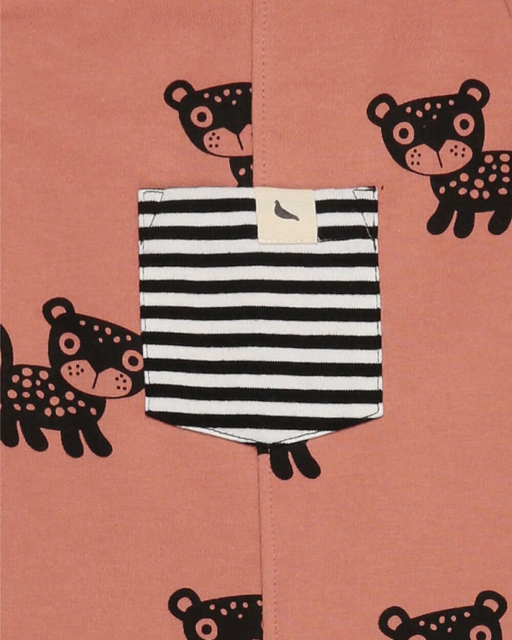 Orange Cub Print Dungarees - image 4