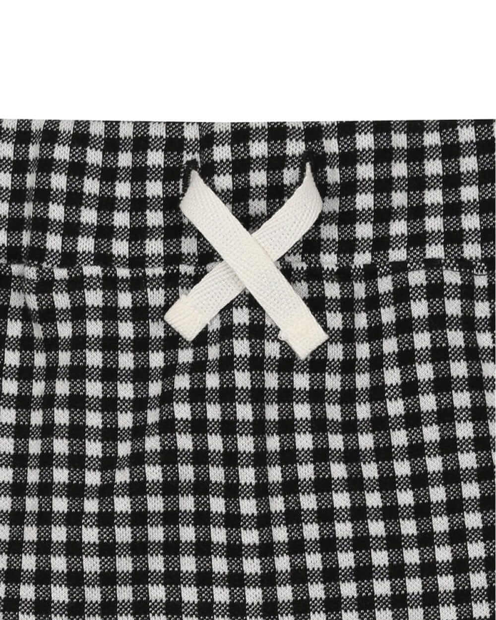 Black Jacquard Check Print Shorts - image 5