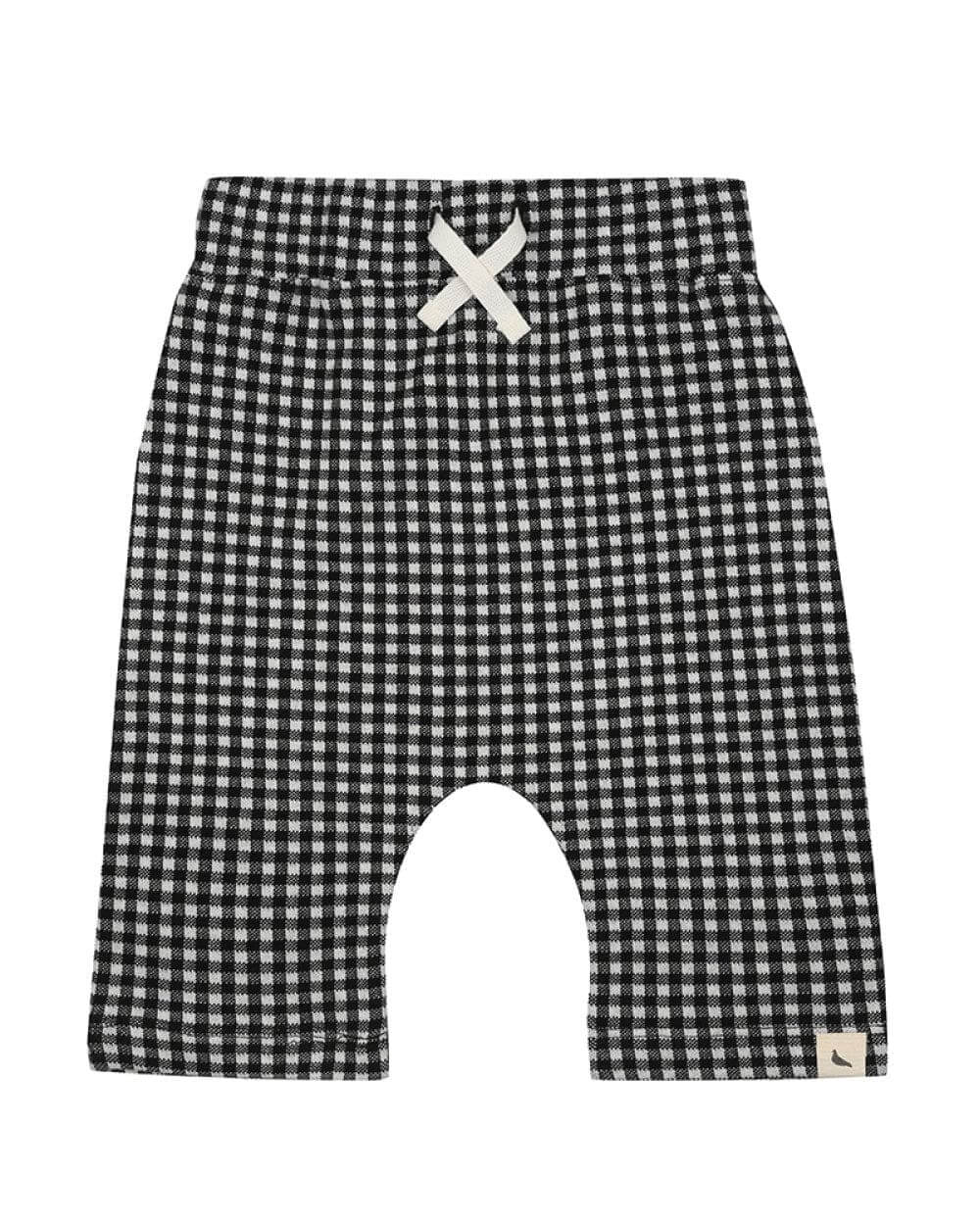 Black Jacquard Check Print Shorts - image 2