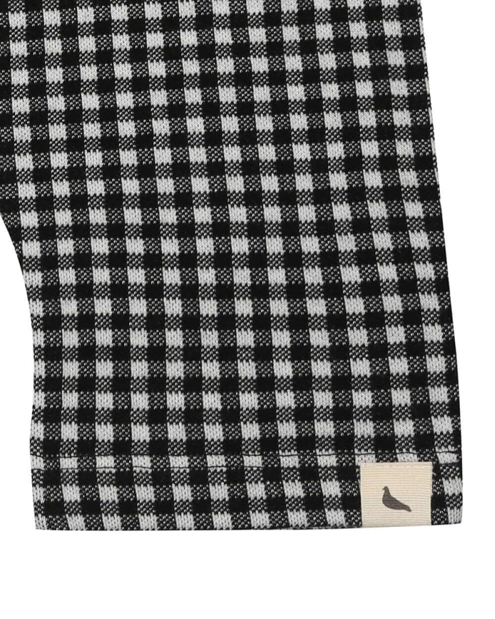 Black Jacquard Check Print Shorts - image 3