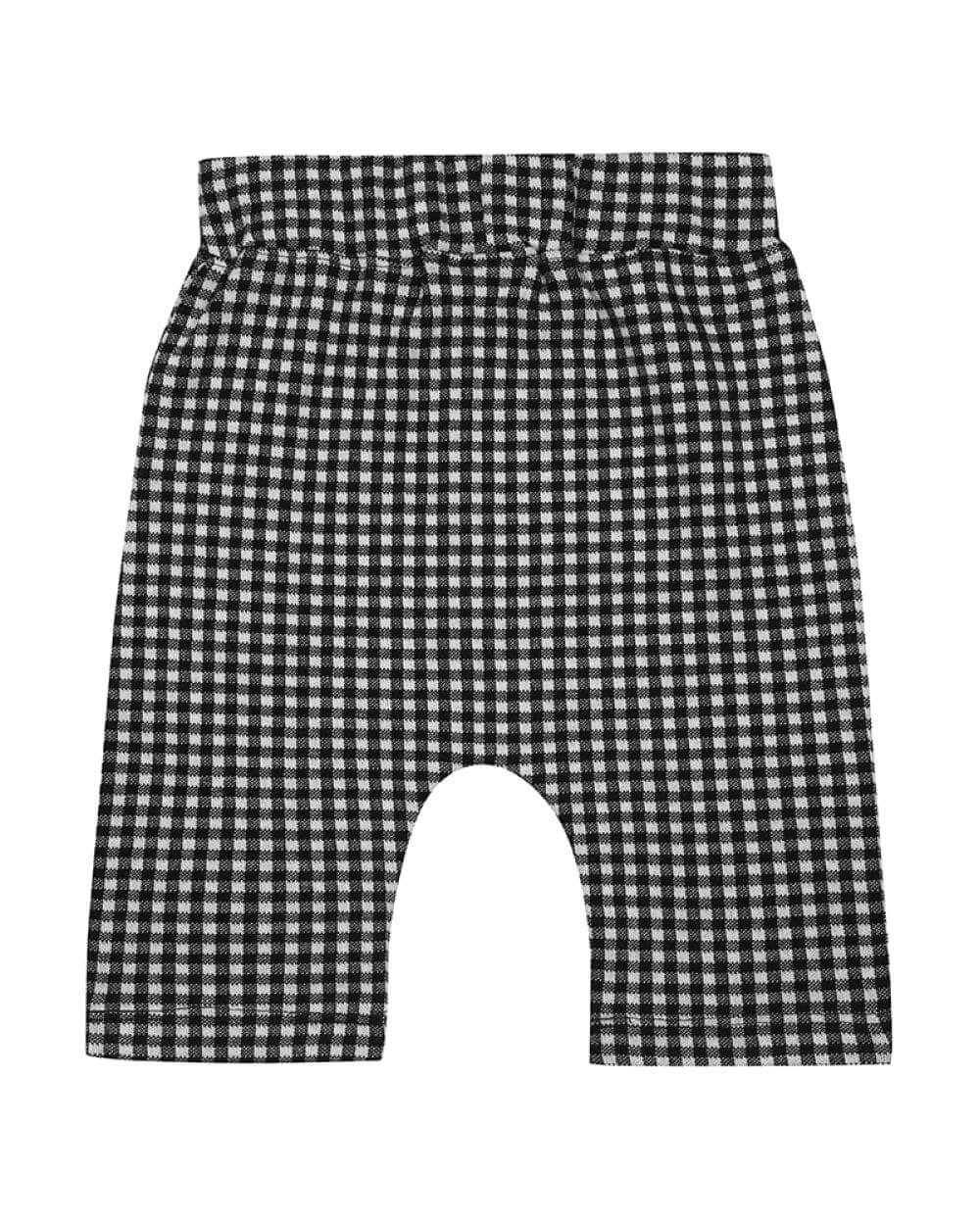 Black Jacquard Check Print Shorts - image 4
