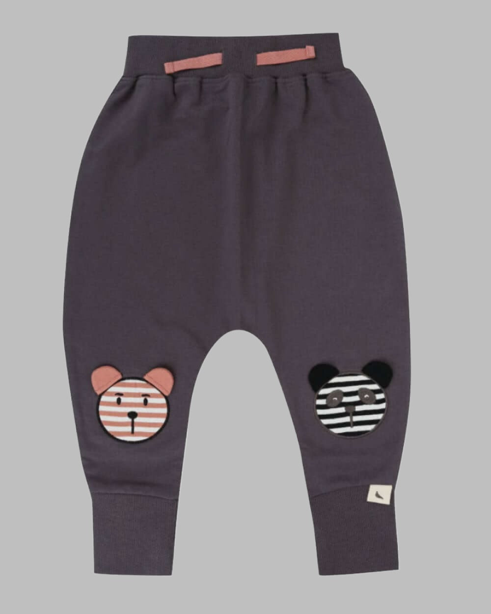 Charcoal Grey Cub Applique Harem Style Joggers - image 1