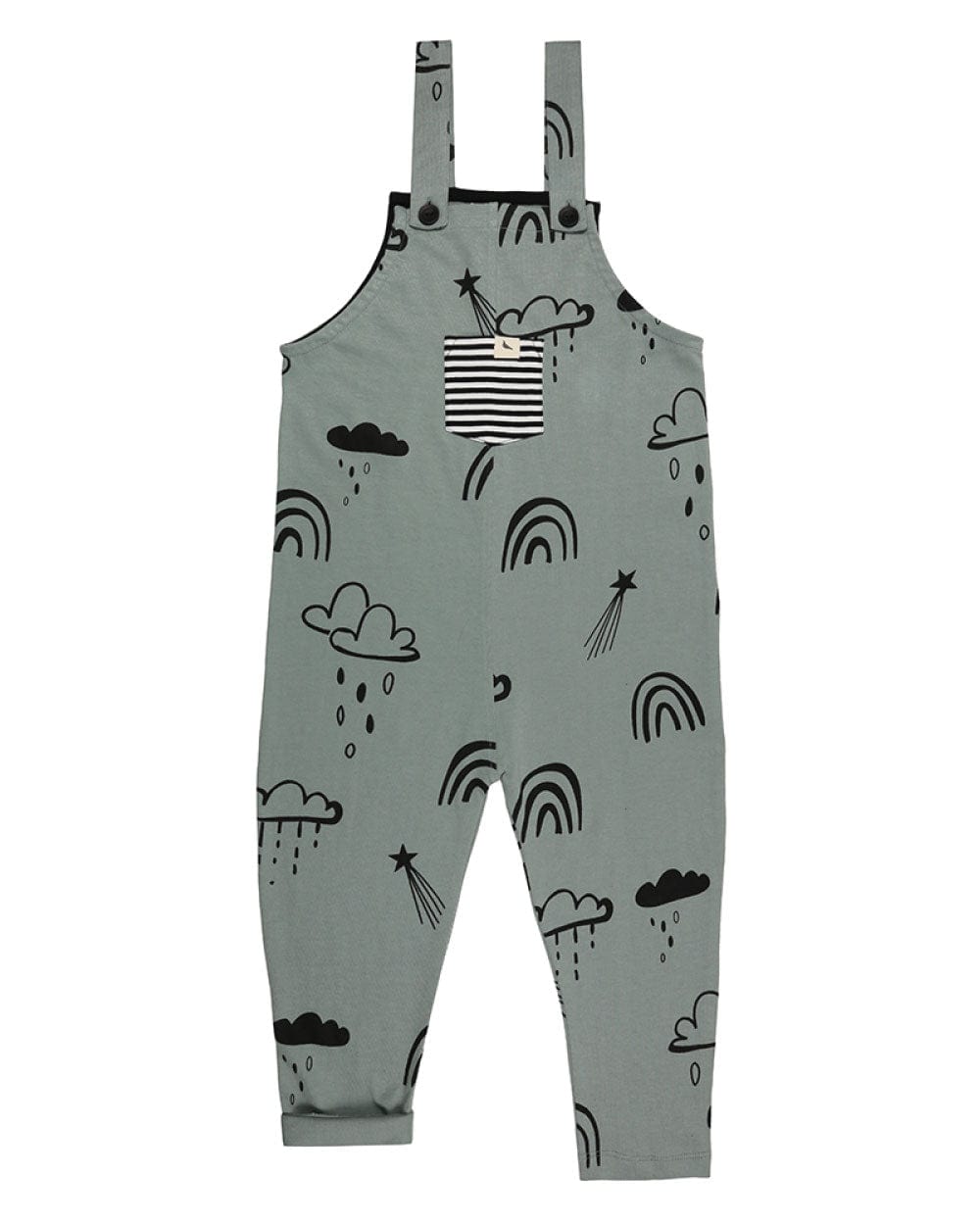 Green Rainbow Star Print Dungarees - image 2