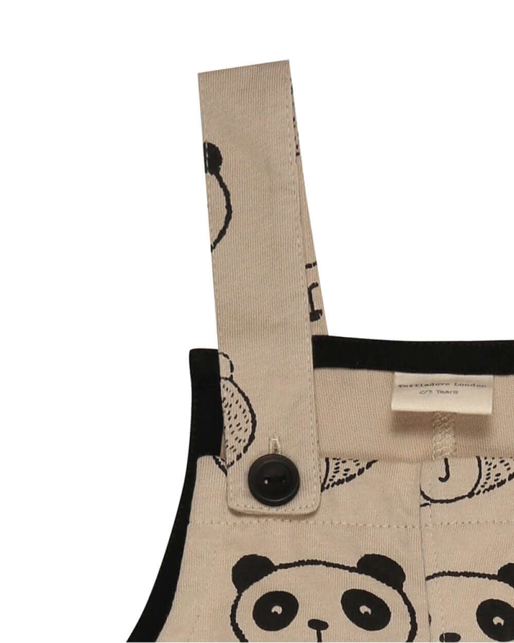 organic cotton Beige Cub And Pals Print Dungarees - image 5