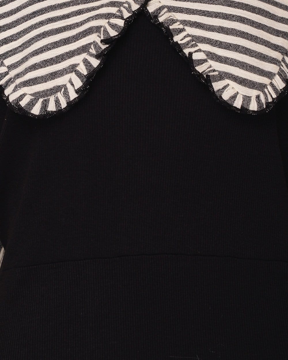 organic cotton Joanna Black Collared Stripe Print Mini Dress - image 4