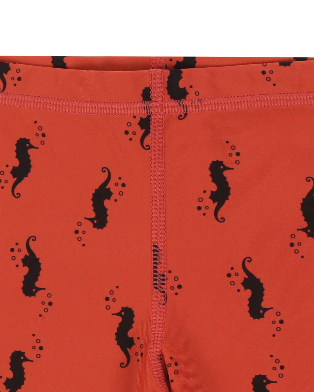 Red Seahorse Print Swim Shorts - image 3