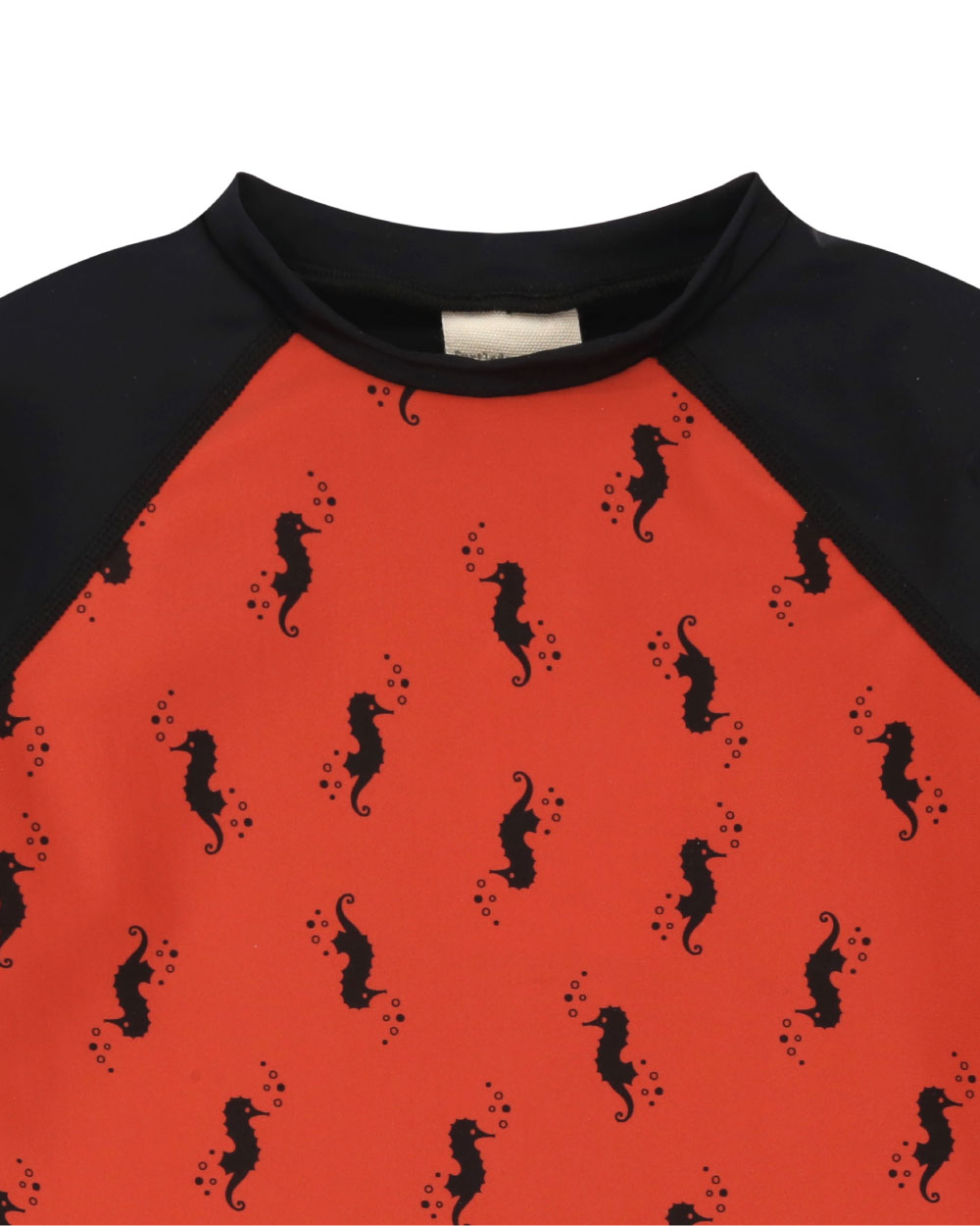 Red Seahorse Print Swim Top - image 3