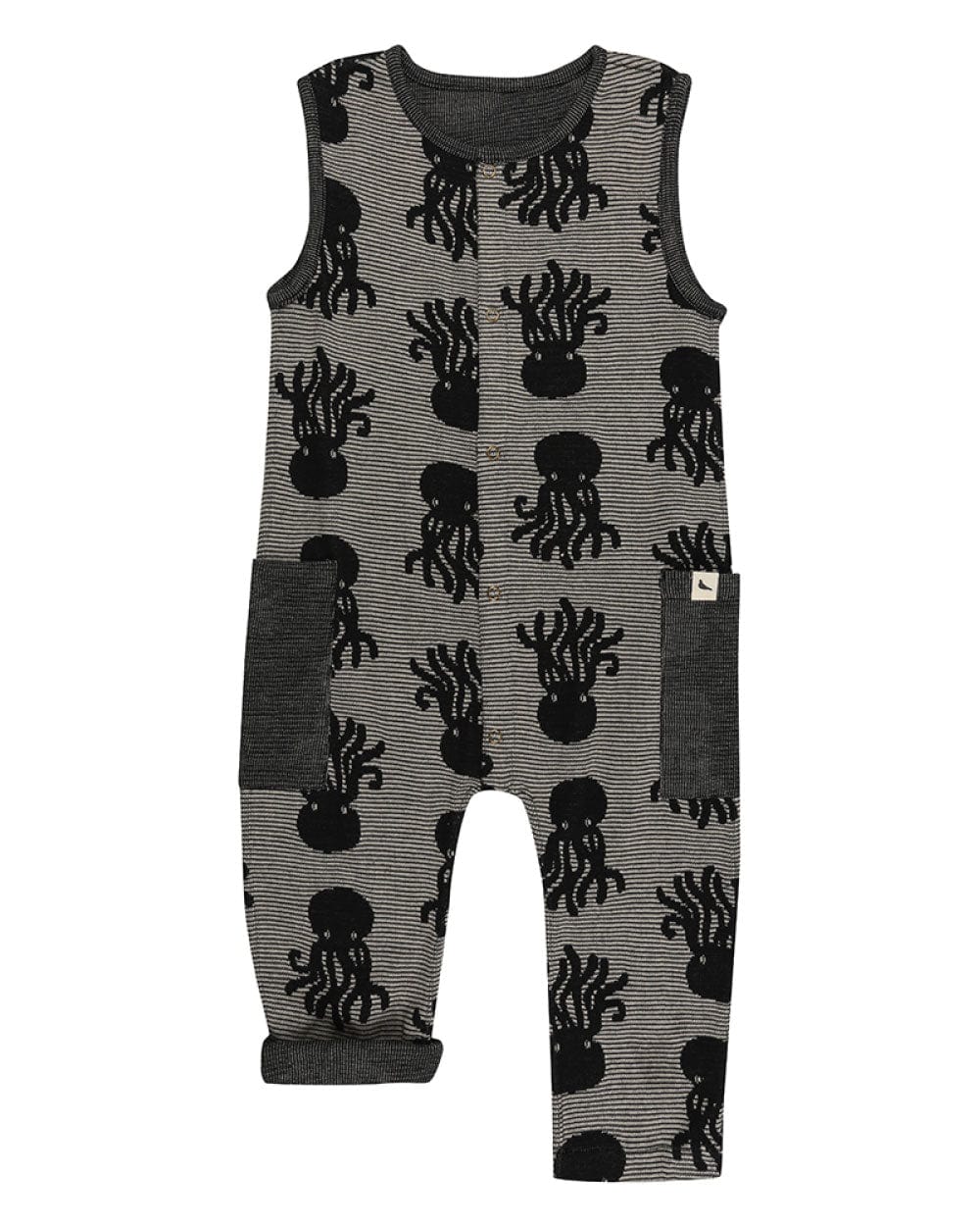 Grey Octopus Jacquard Reversible Jumpsuit - image 2