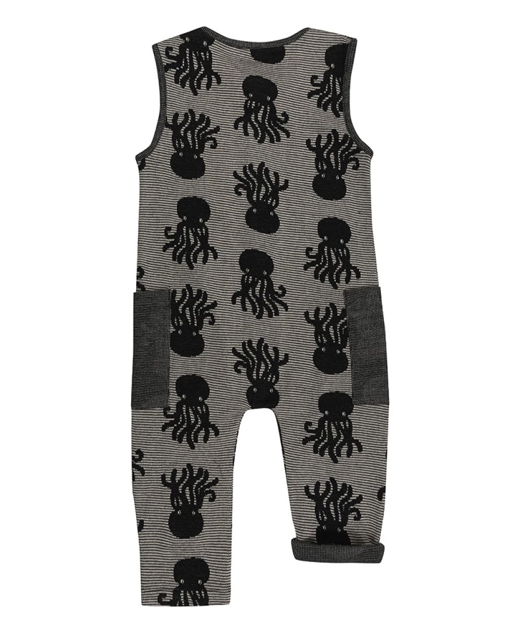 Grey Octopus Jacquard Reversible Jumpsuit - image 4