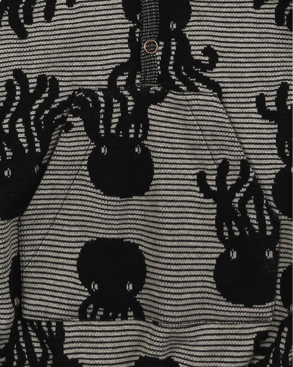 organic cotton Grey Octopus Jacquard Reversible Hoodie - image 8