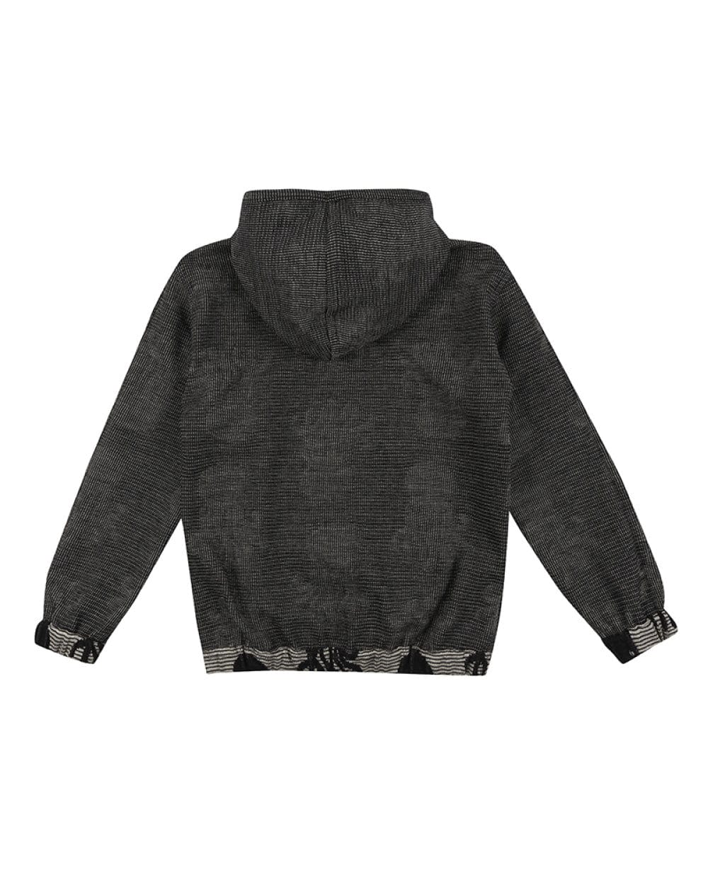 organic cotton Grey Octopus Jacquard Reversible Hoodie - image 3