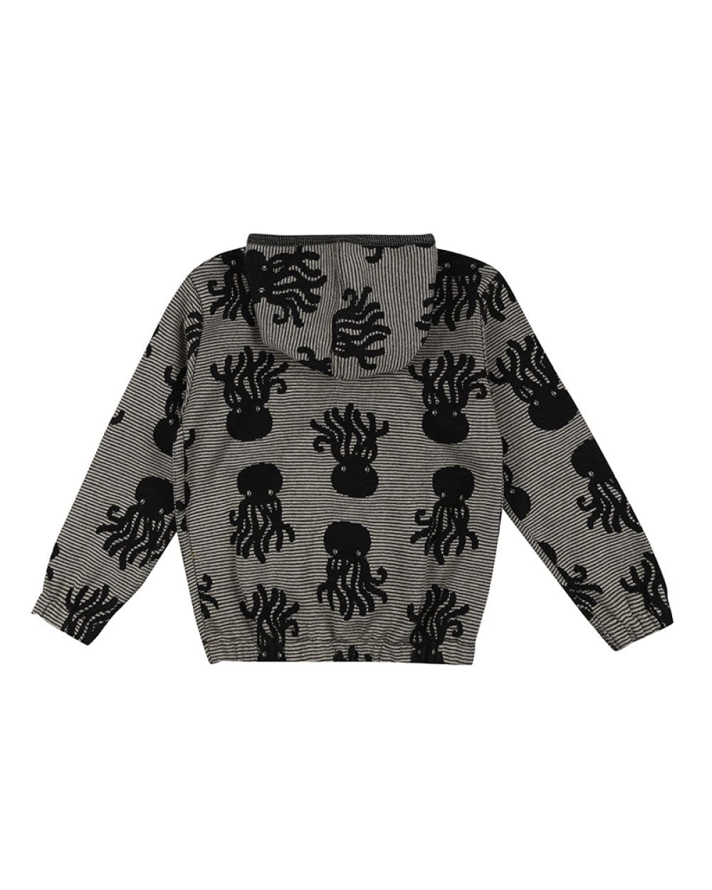 organic cotton Grey Octopus Jacquard Reversible Hoodie - image 4