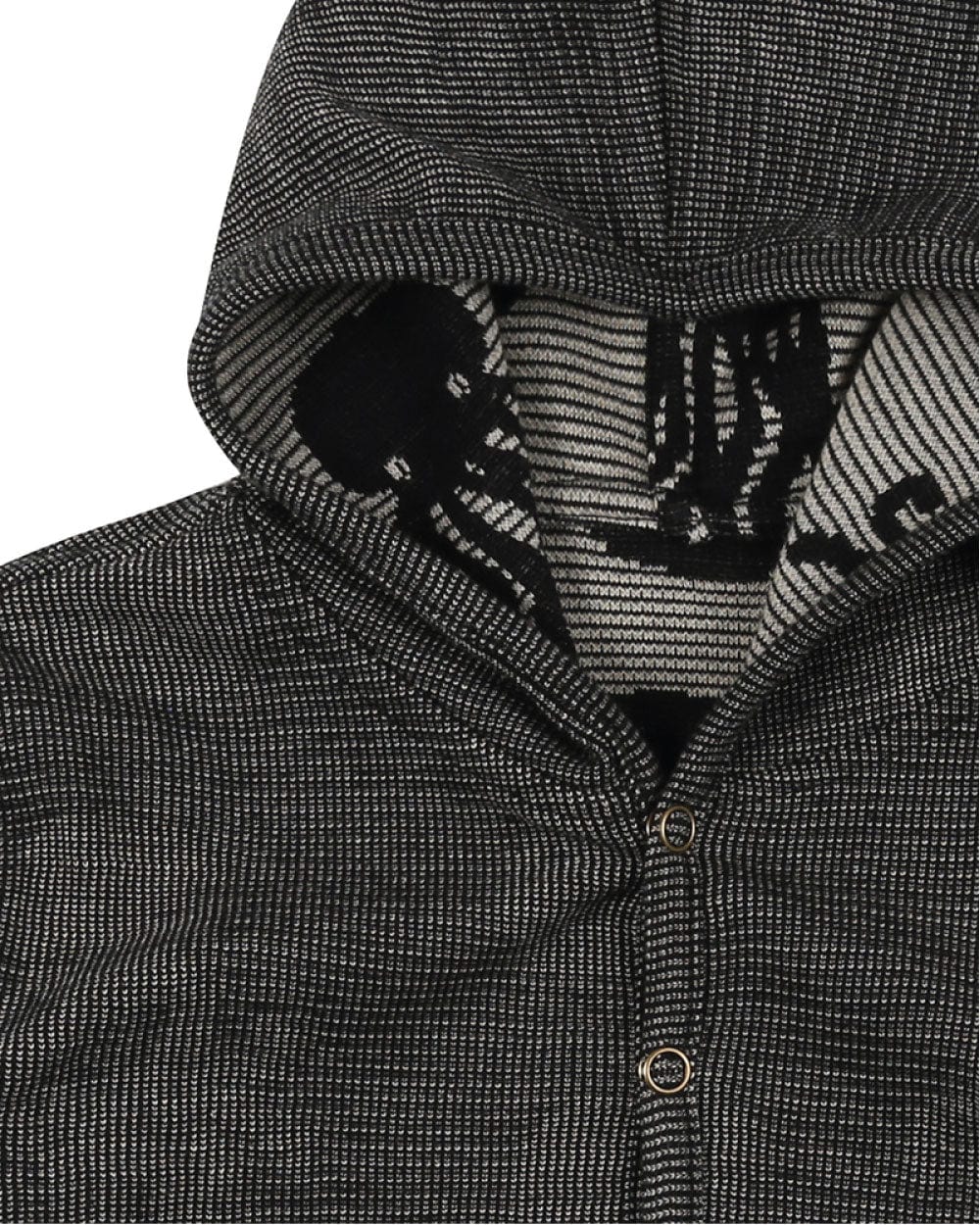 organic cotton Grey Octopus Jacquard Reversible Hoodie - image 7
