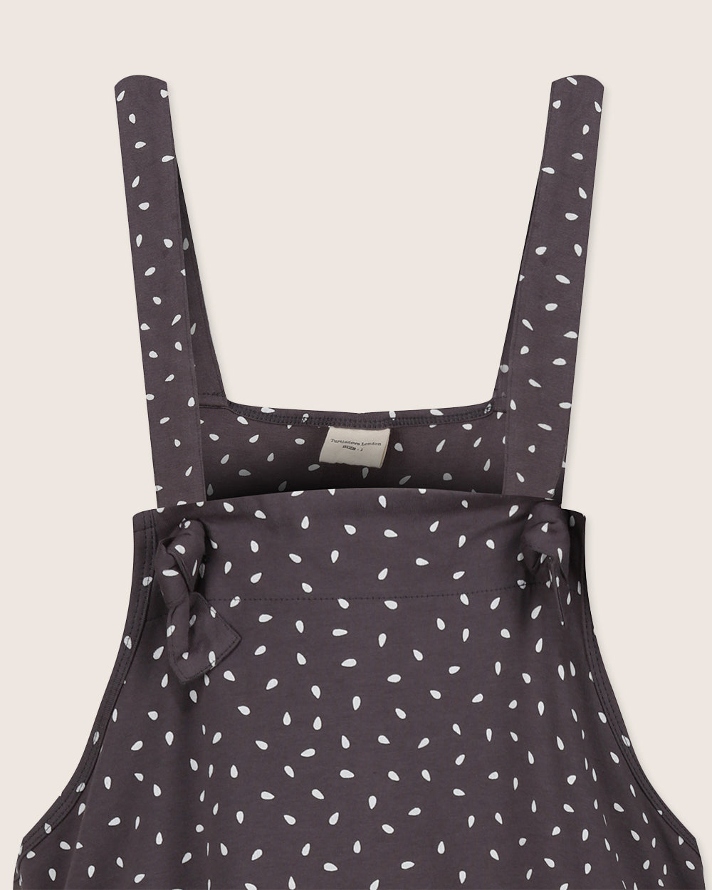organic cotton Lila Charcoal Grey Seed Print Dungarees - image 3