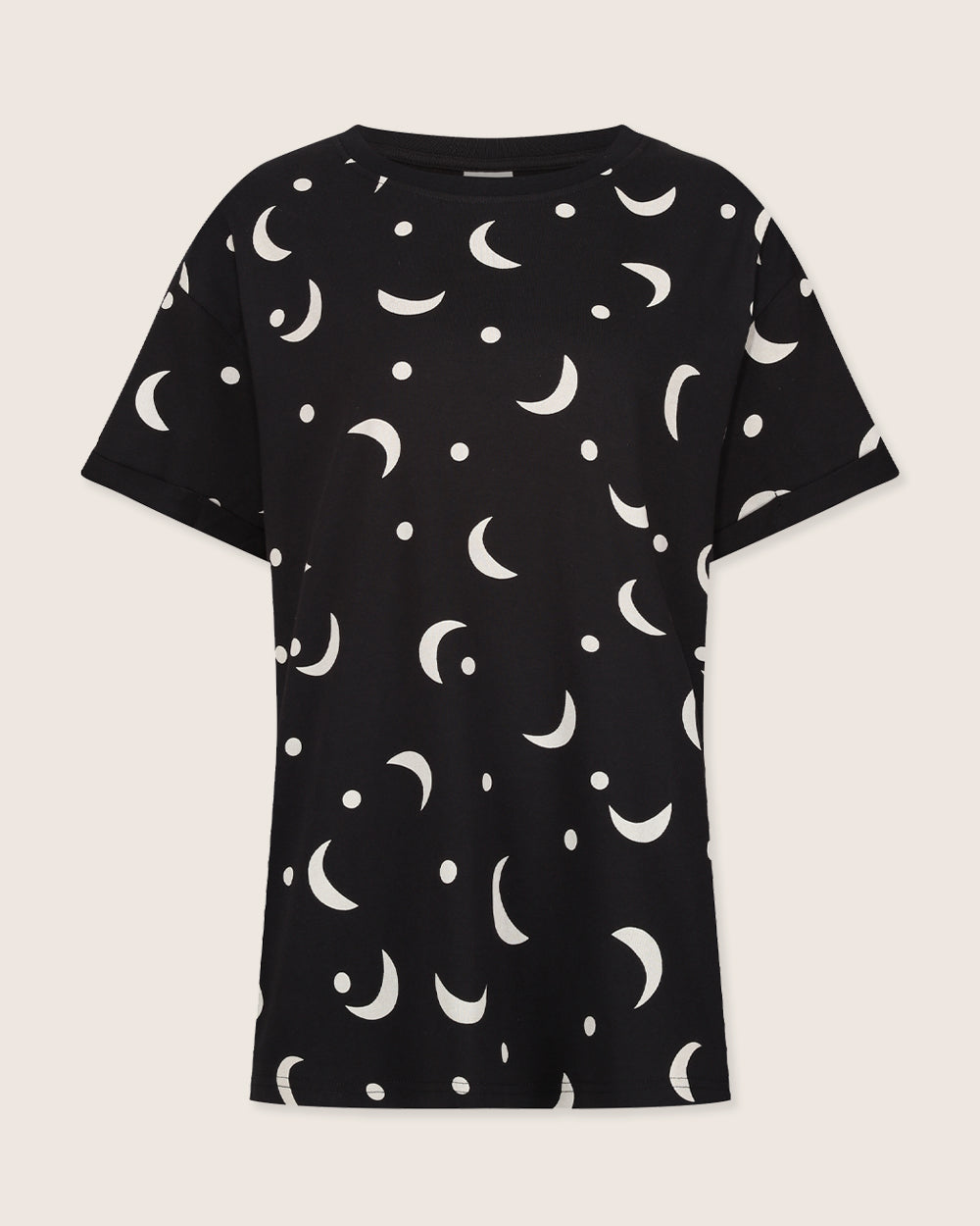 organic cotton Sam Black Half Moon Print T-Shirt - image 2