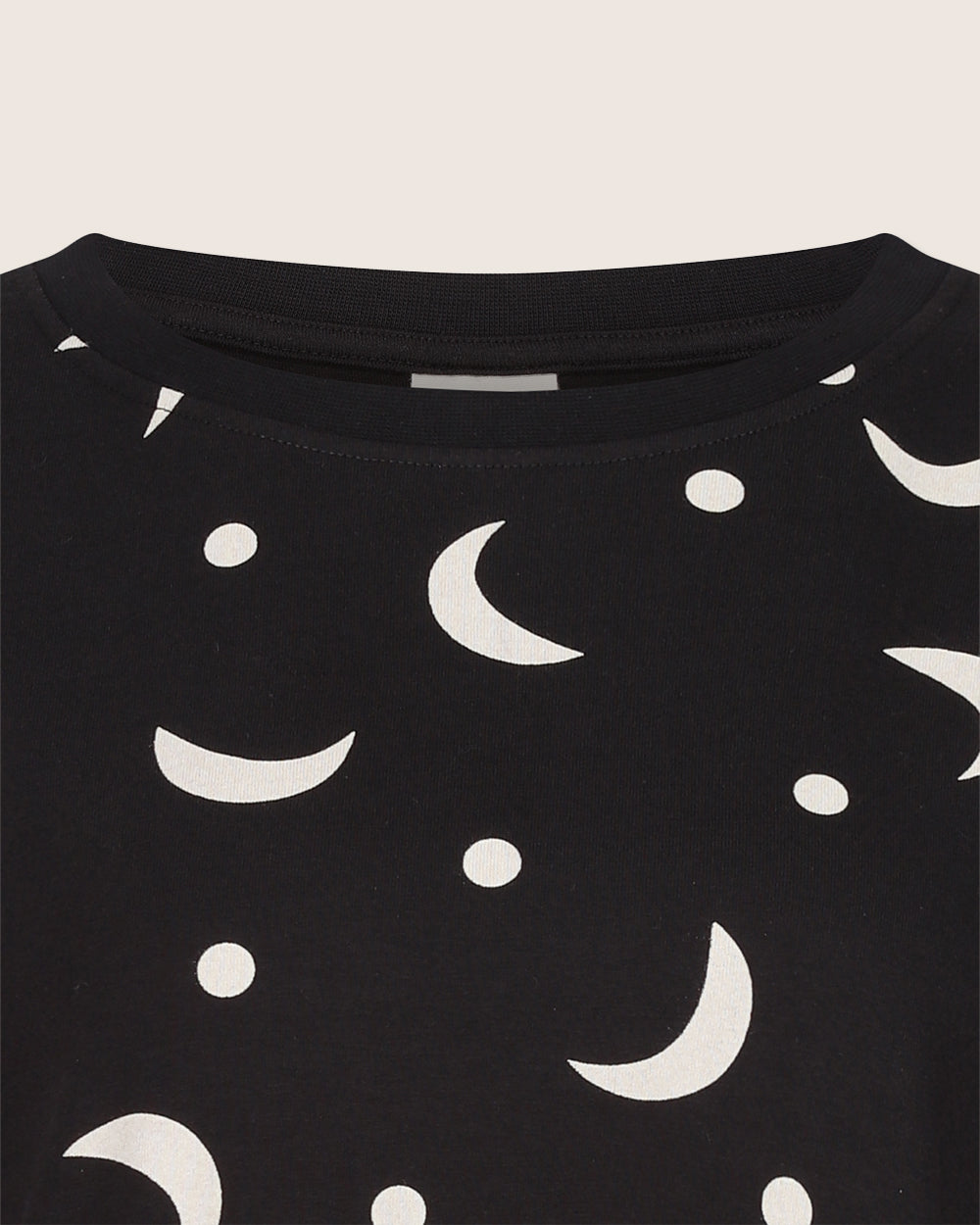 organic cotton Sam Black Half Moon Print T-Shirt - image 3