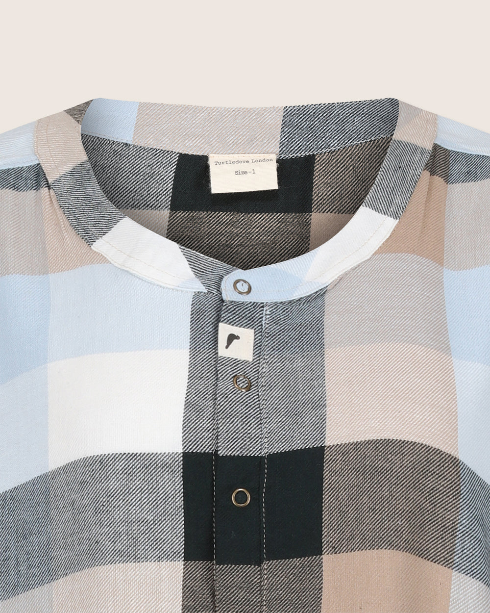 organic cotton Eva Multicolour Bold Check Print Mini Dress - image 3