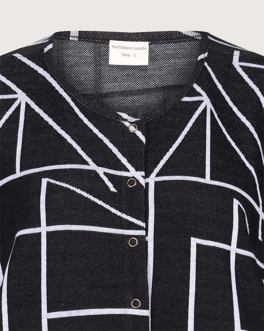 organic cotton Ada Black Geometric Print Mini Dress - image 3