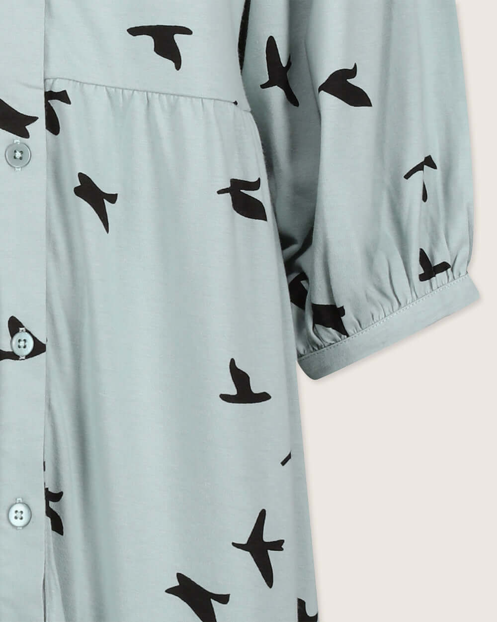 organic cotton Clara Blue Flying Bird Print Midi Dress - image 4