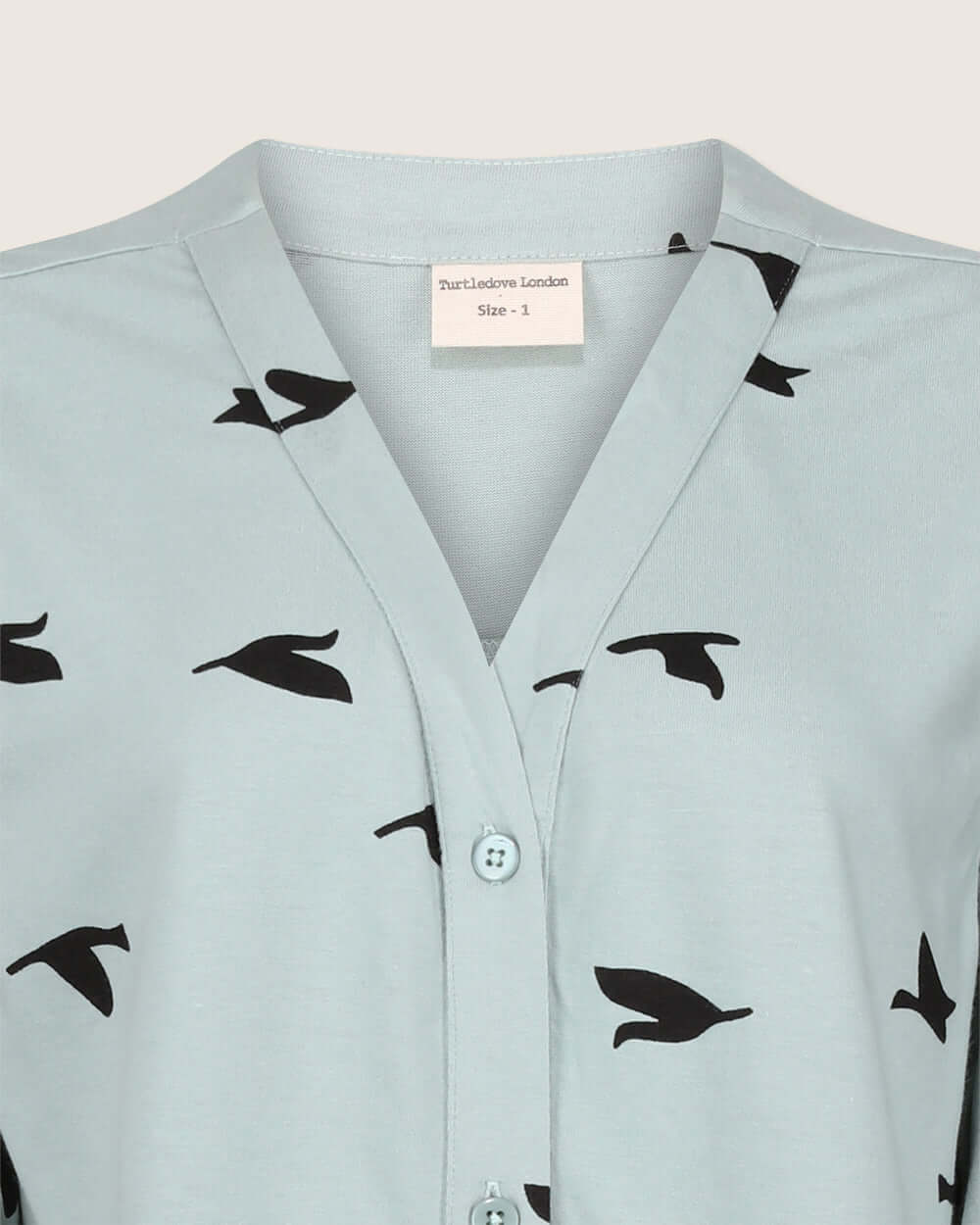organic cotton Clara Blue Flying Bird Print Midi Dress - image 3