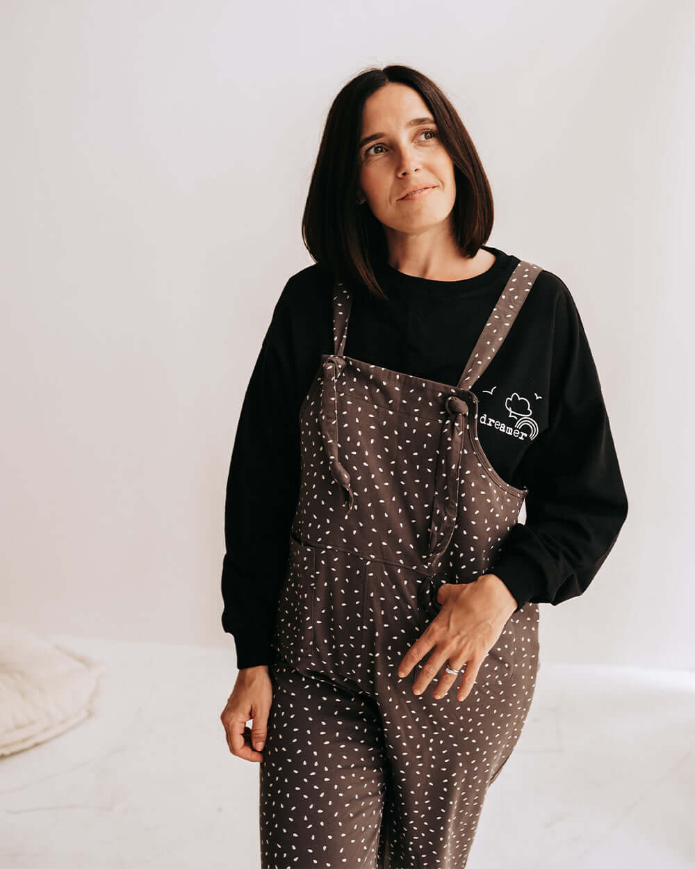 organic cotton Anette Black Dreamer Slogan Print Sweatshirt - image 2