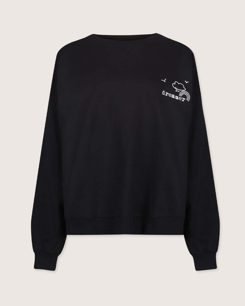 organic cotton Anette Black Dreamer Slogan Print Sweatshirt - image 3