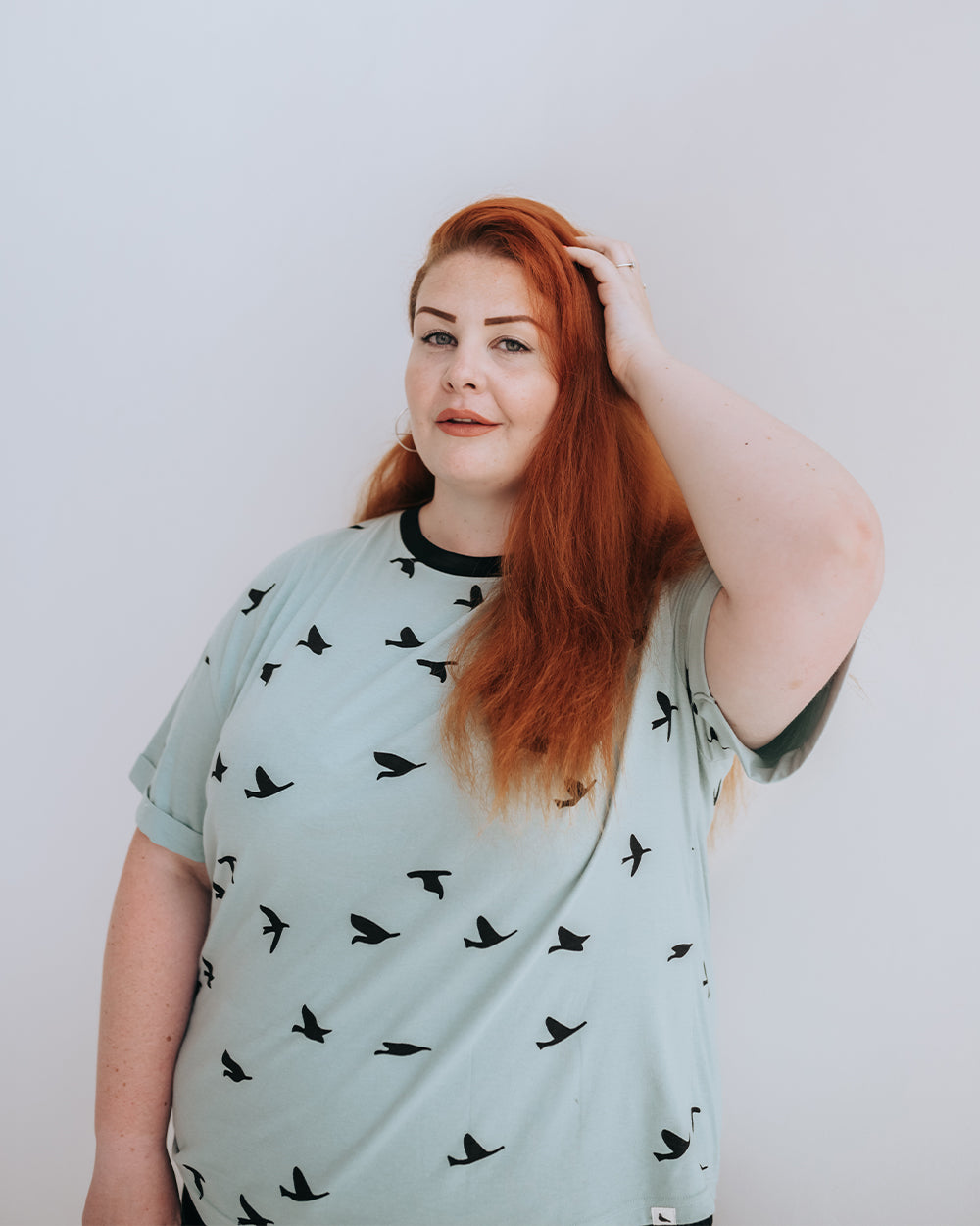 organic cotton Sam Blue Flying Bird Print T-Shirt - image 2